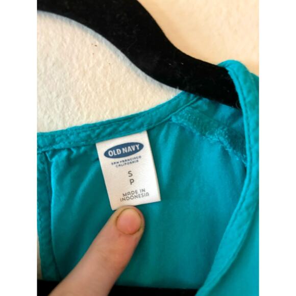 Old Navy Aqua Blue Tank Top Blouse Size Small - Picture 6 of 7